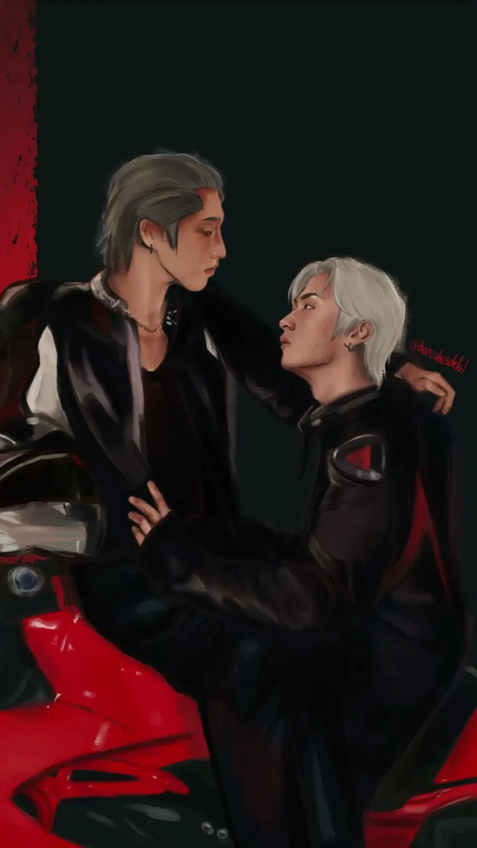 ai character: Minsung~💚🩷 background