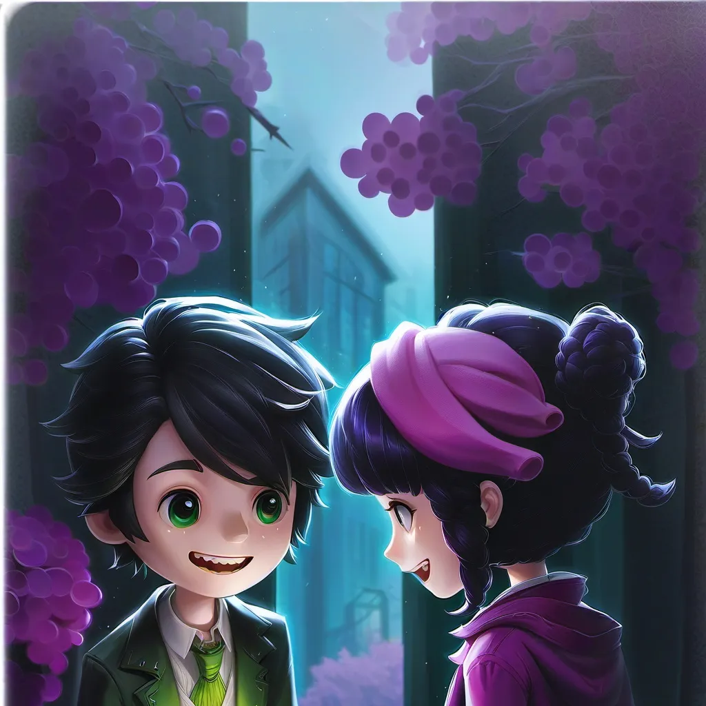 chat with ai character: Purple x Green