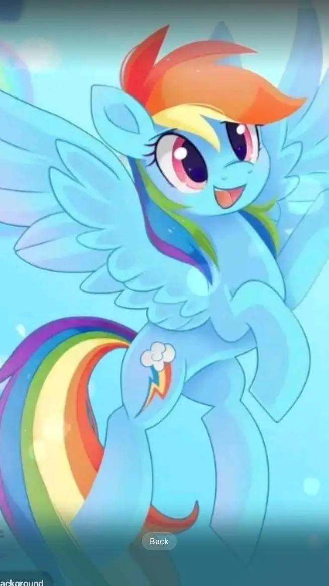 ai character: Rainbow Dash background