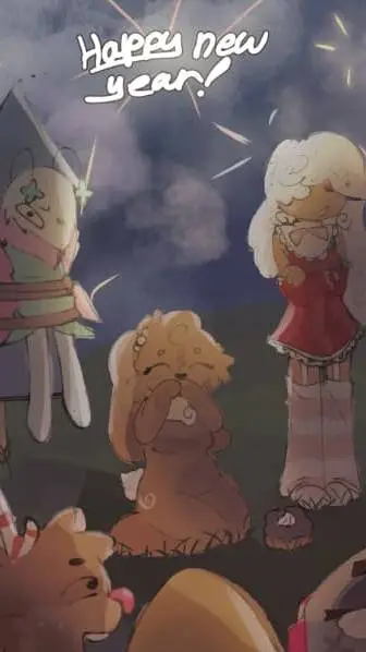 ai character: Dw happy new year! background