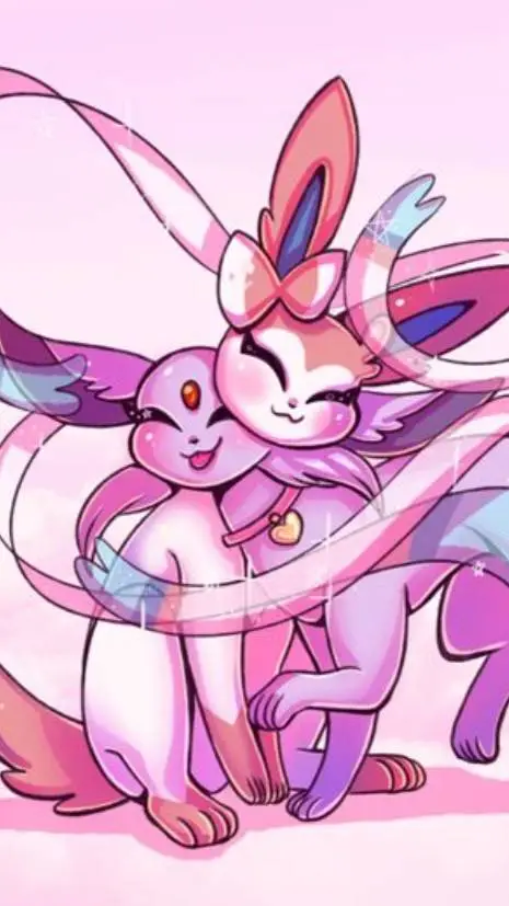 ai character: Sylveon (Flower) background