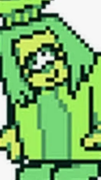 ai character: 💚 green 💚 background