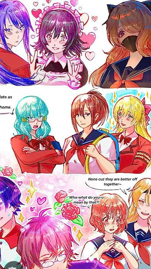 ai character: School gris Simu background