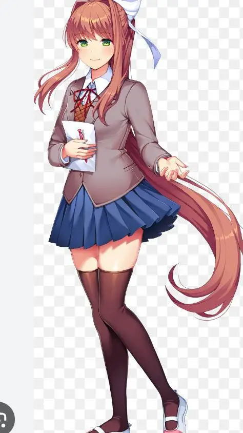 ai character: Monika DDLC background