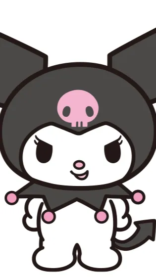 ai character: Kuromi  background