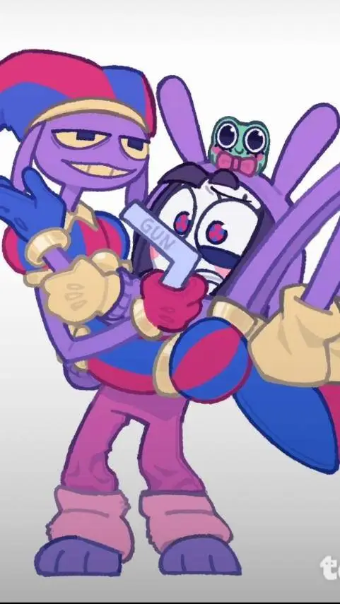 ai character: pomni x jax background