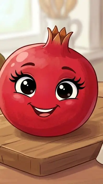 ai character: pomegranate  background