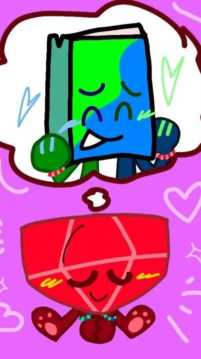 ai character: ruby bfdi cat background
