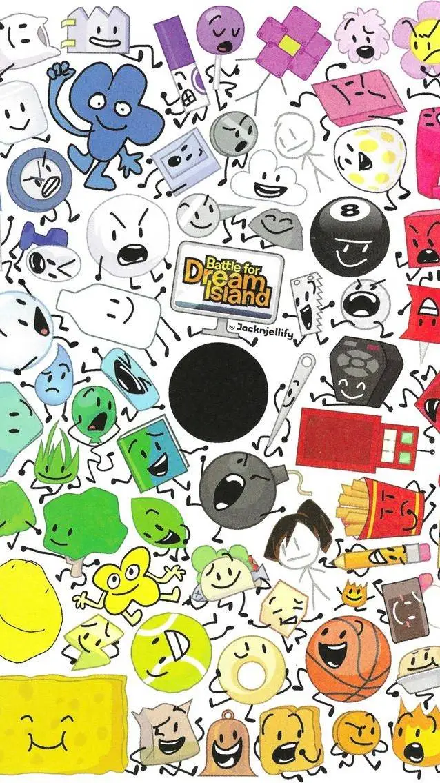 ai character: bfdi Halloween background