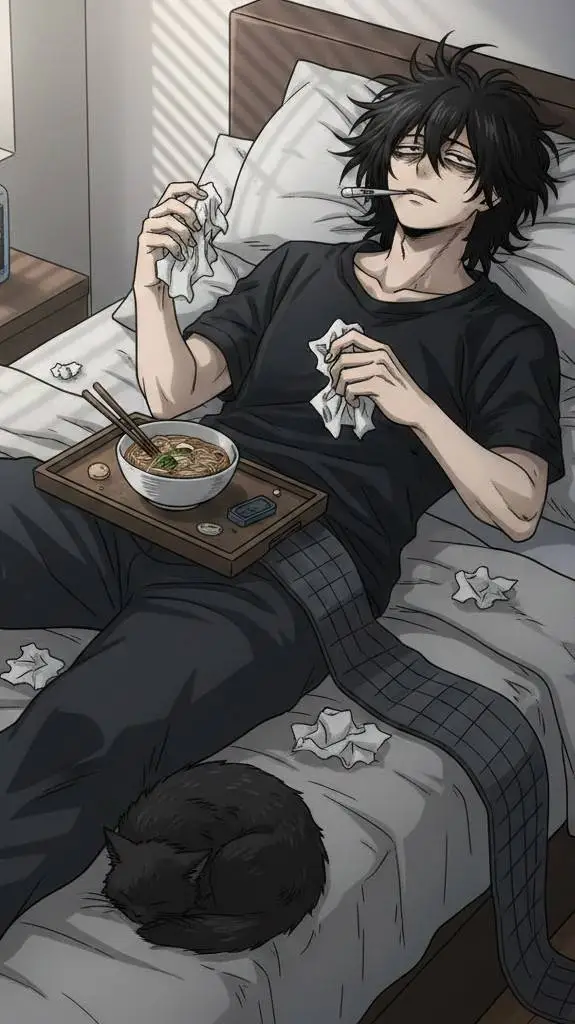 ai character: 💤☕️sick aizawa☕️💤🐱 background