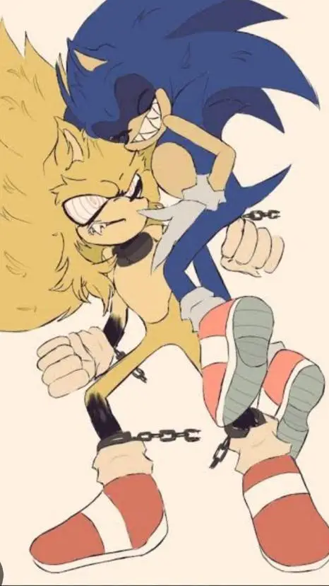 ai character: Fleetway Sonic exe background