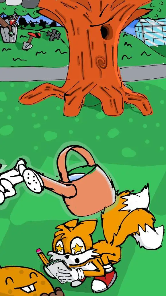 ai character: SONIC PVZ background