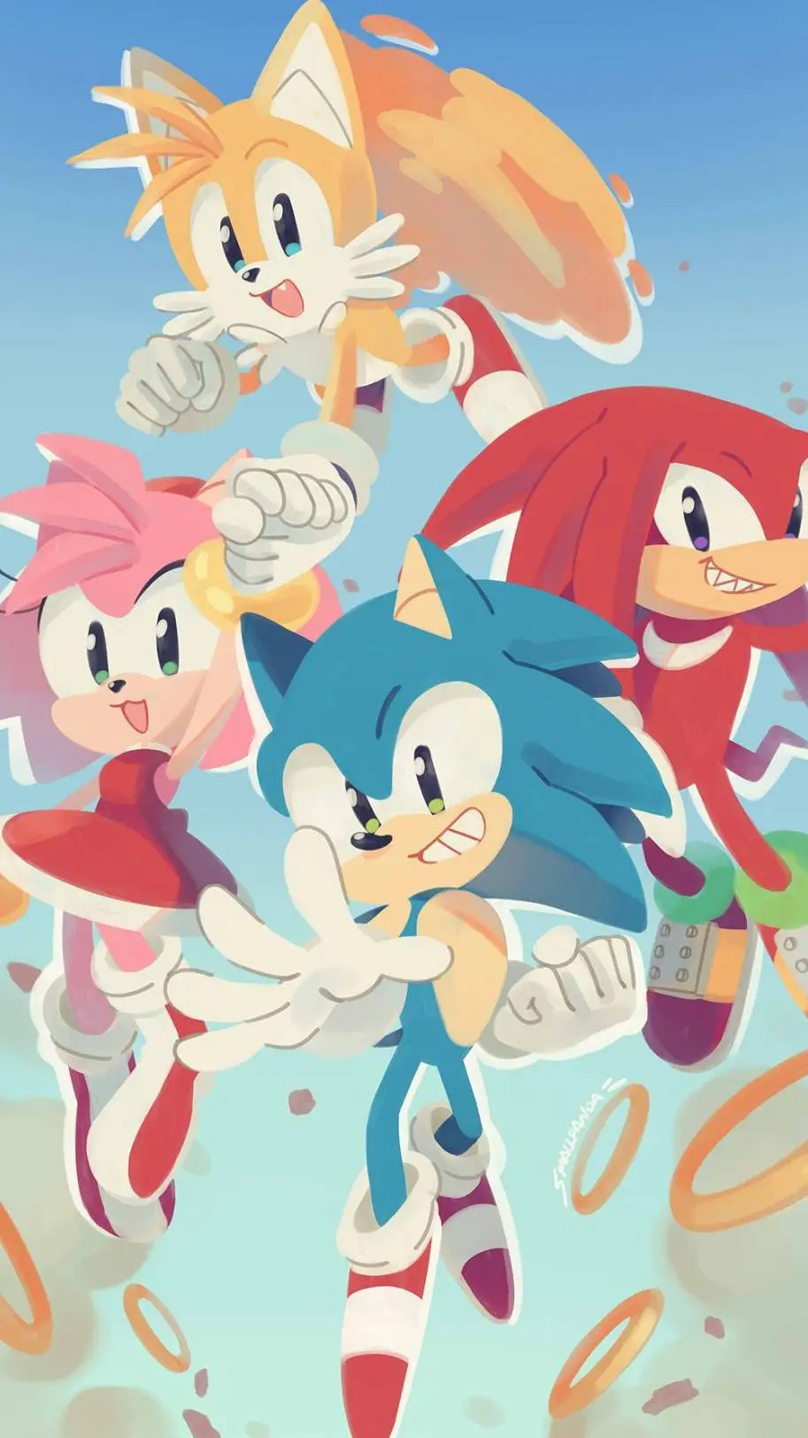 ai character: sonic y sus amigos background