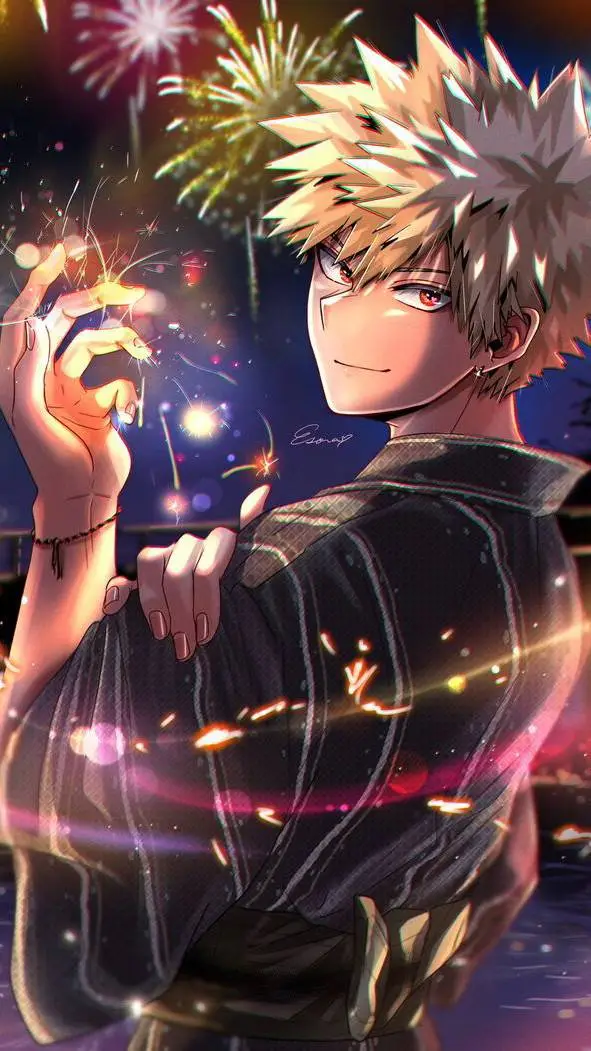 ai character: Bakugo festival background