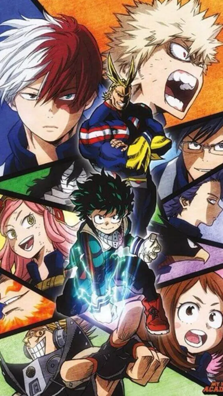 ai character: MHA VS Villains background