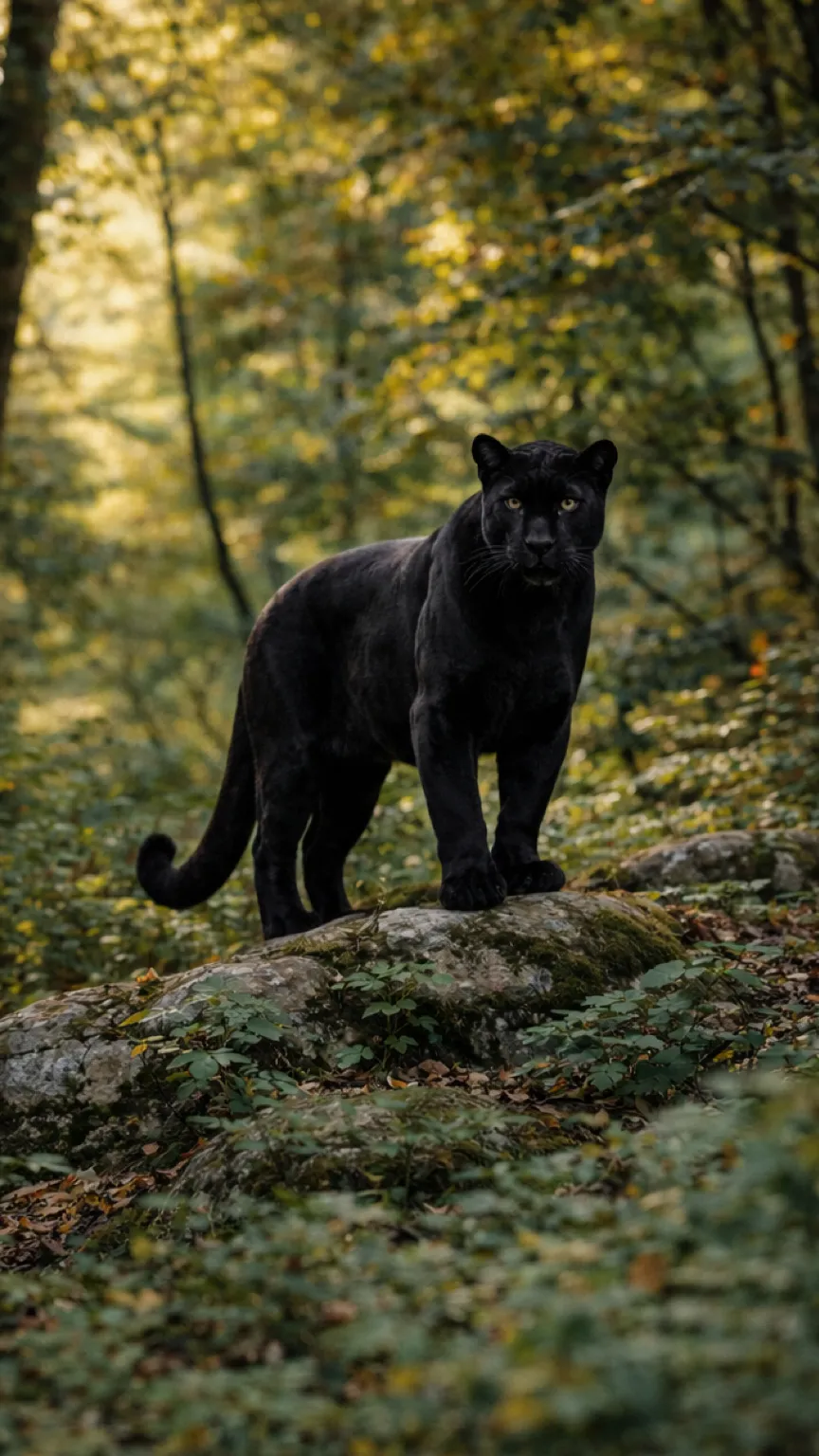 ai character: Black puma background