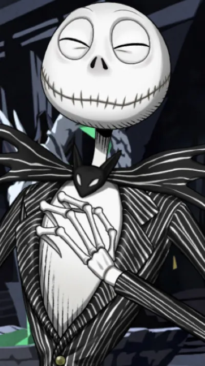 ai character: Jack skellington  background