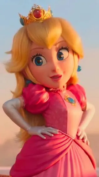 ai character: Princess Peach  background