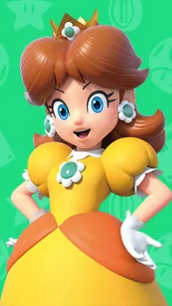 ai character: Princess Daisy  background
