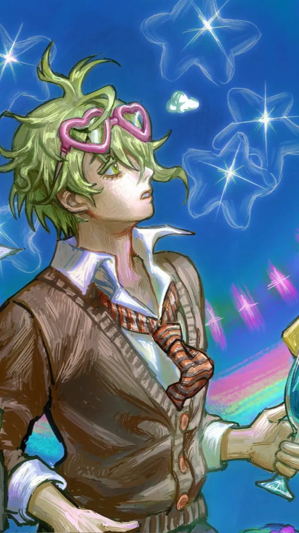 ai character: Rantaro amami background