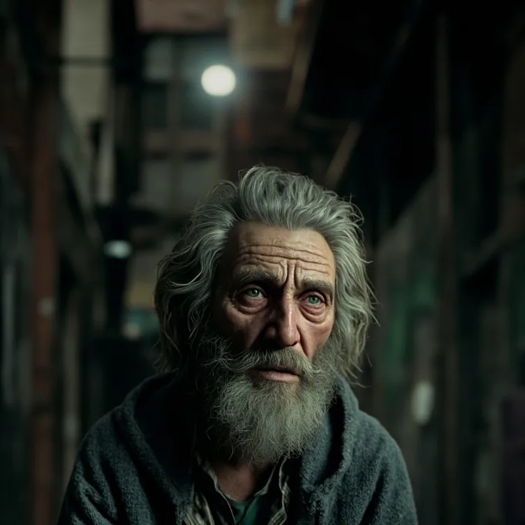 chat with ai character: Homeless man 