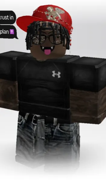 ai character: Black Roblox boy background
