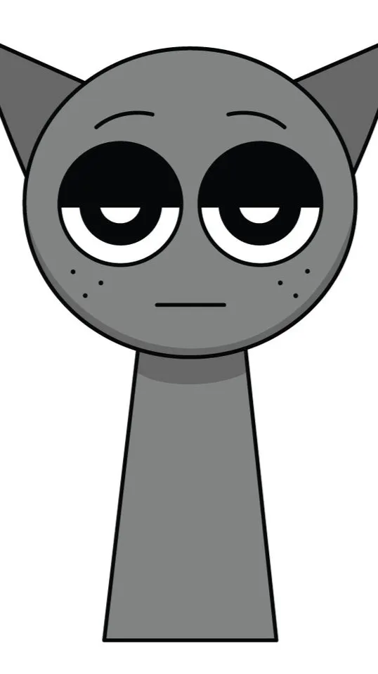 ai character: Gray background