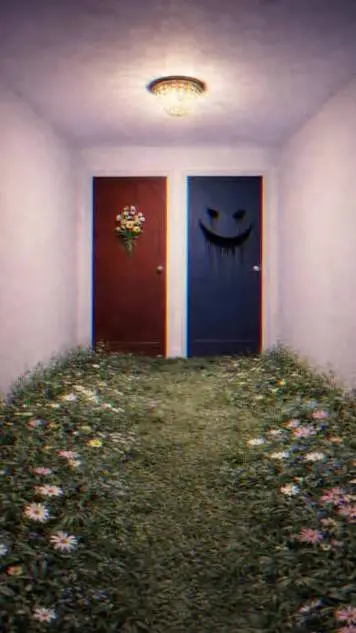 ai character: Pick a door background