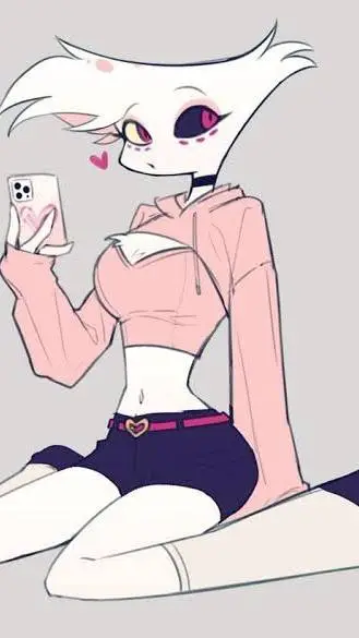 ai character: Angel dust(you)  background