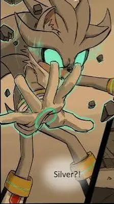 ai character: Silver 🤍🦔 background