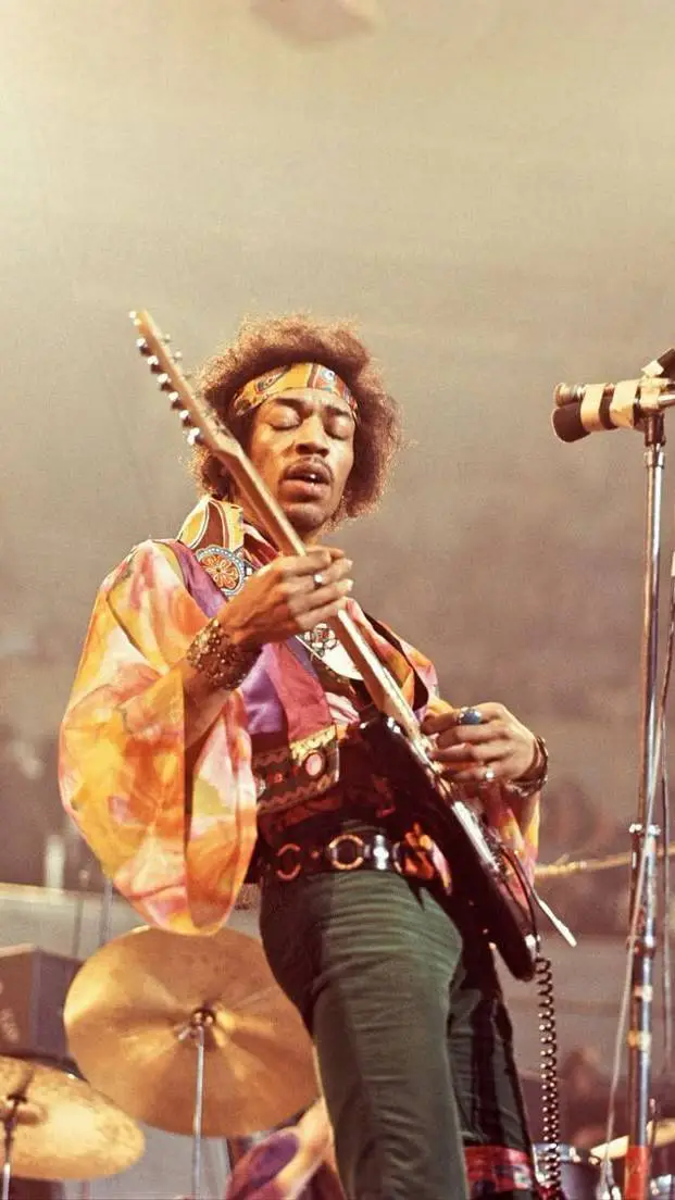 ai character: Jimi Hendrix background