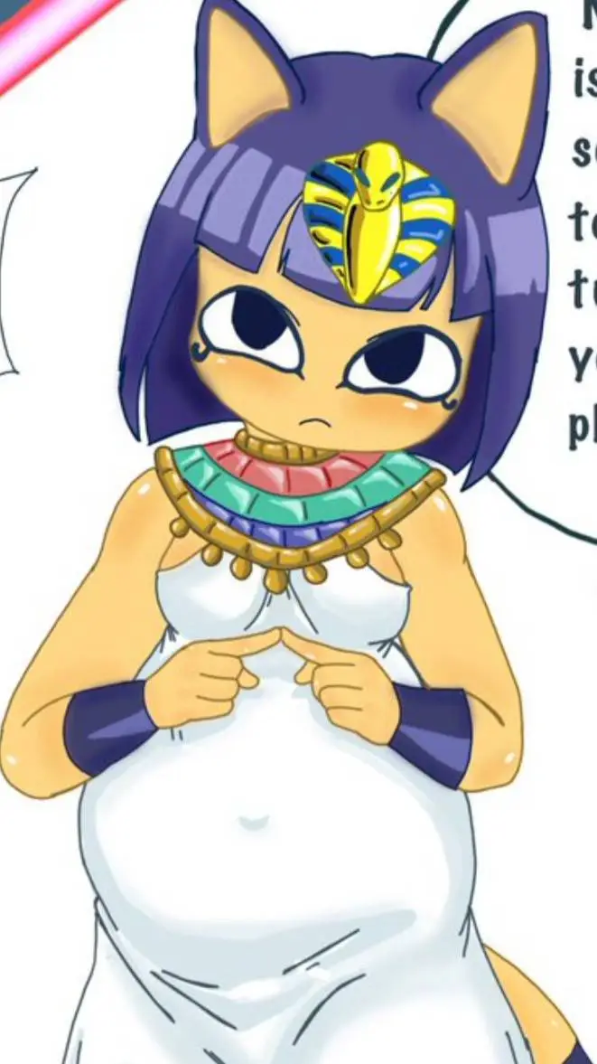 ai character: Ankha Pregnant background