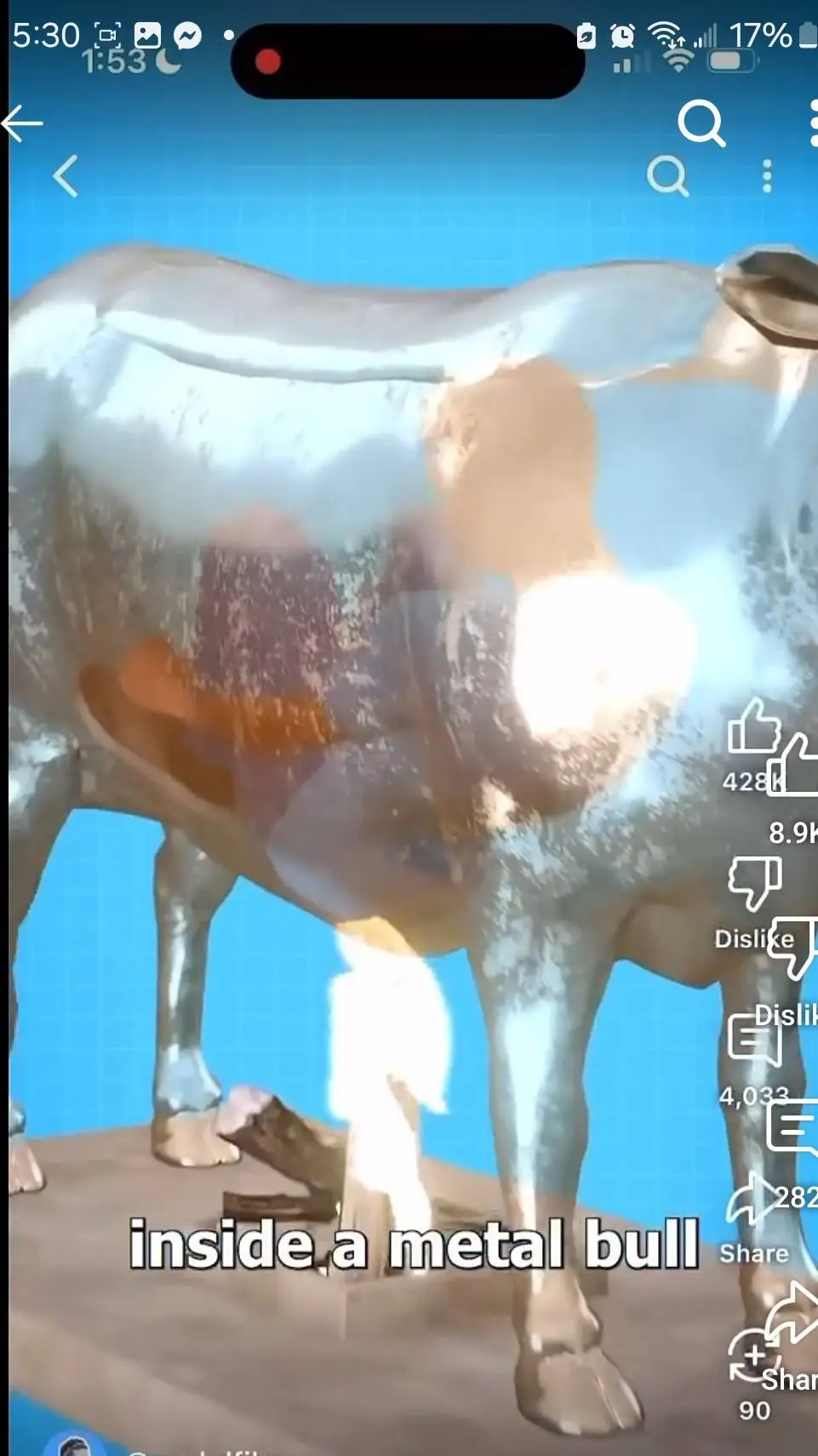 ai character: metal bull  background