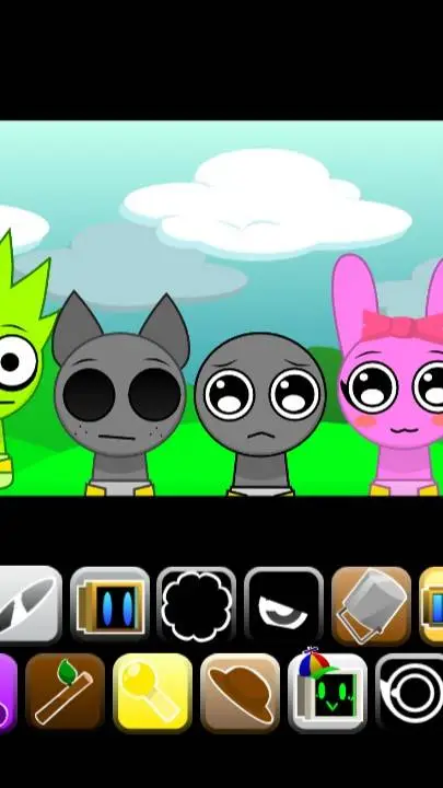 ai character: Sprunki Babies background