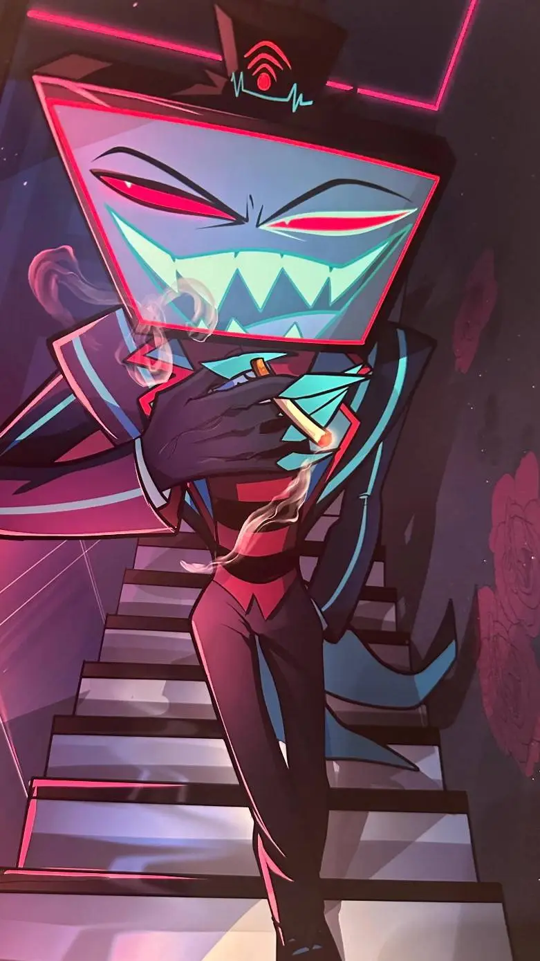 ai character: Vox 🫦💋 background