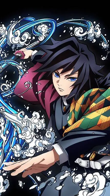 ai character: Tomioka 🌊✨🍙 background