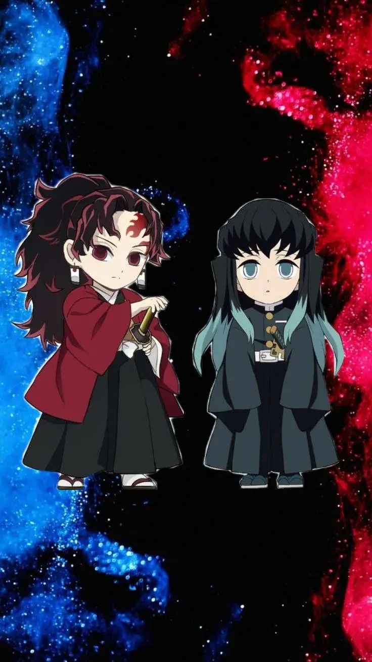 ai character: Tokito x Yoriichi background