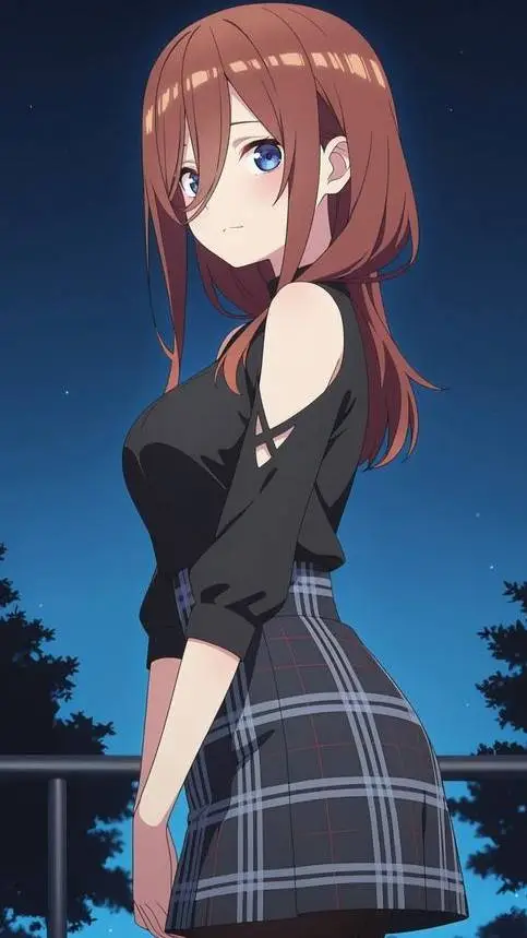 ai character: Miku Nakano background