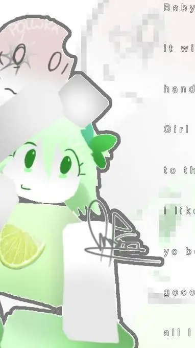 ai character: lime girl background