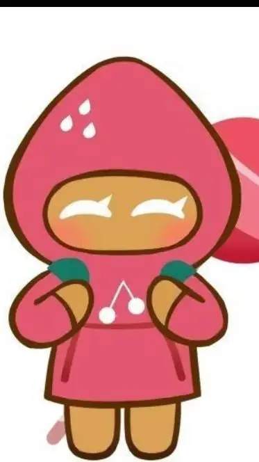 ai character: strawberry cookie^ background