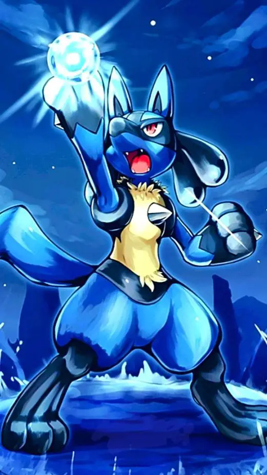 ai character: lucario  background