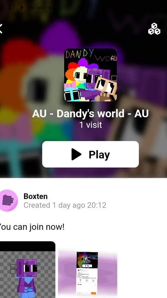 ai character: Dandy world  background