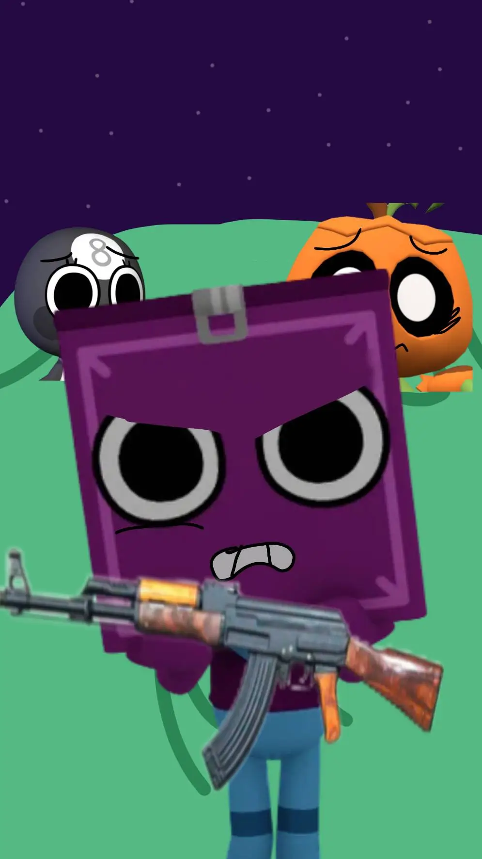 ai character: Dw / horse au background