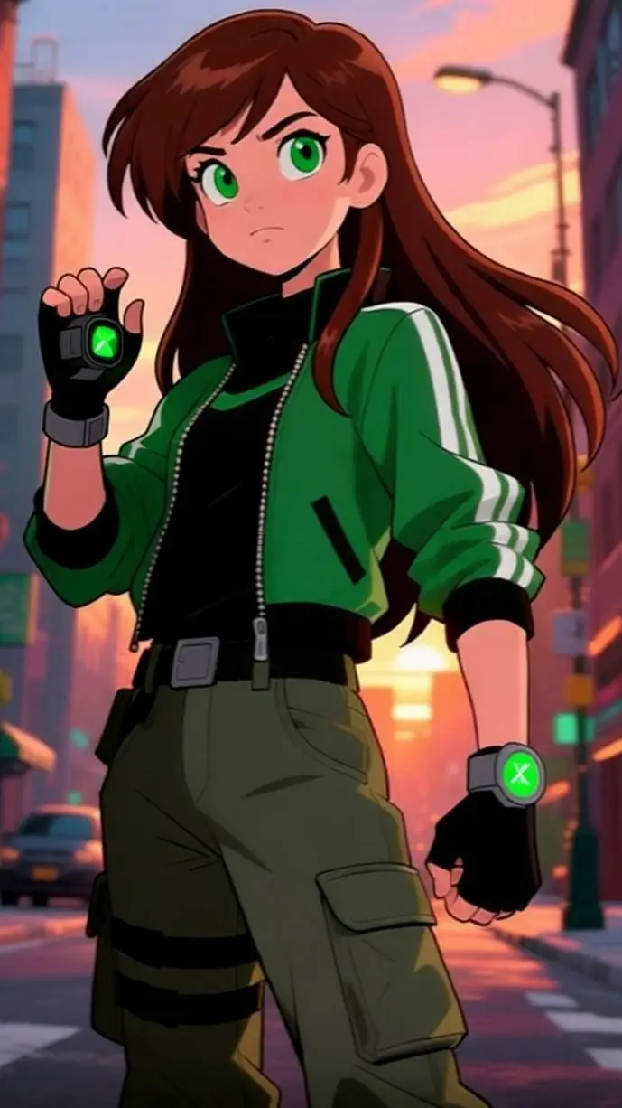 ai character: fem ben 10 background