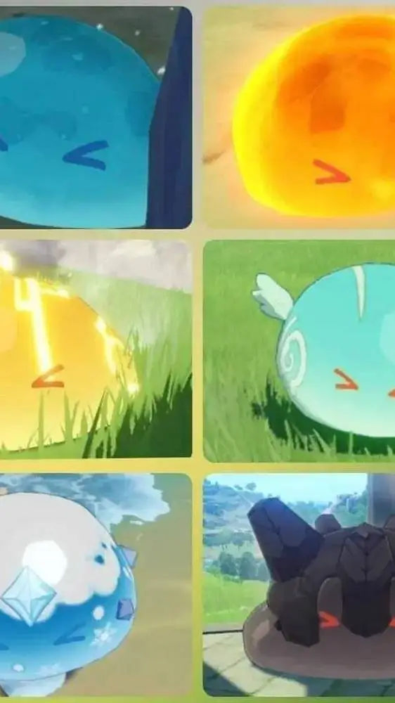 ai character: Slimes Of Teyvat background