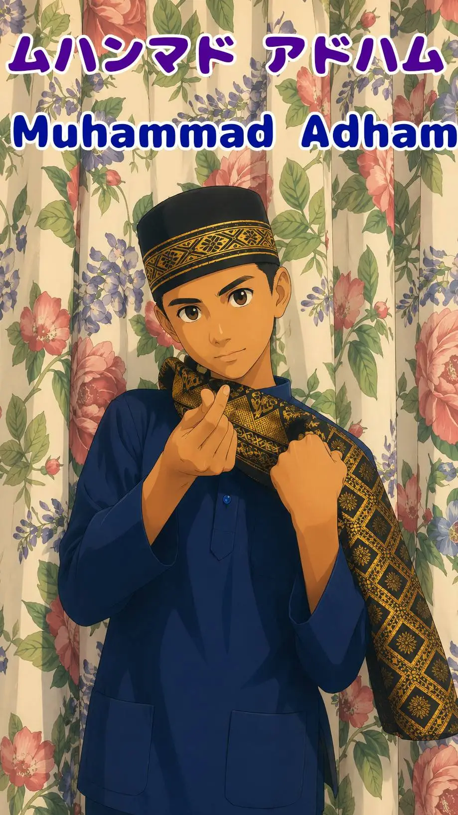 ai character: Muhammad Adham  background