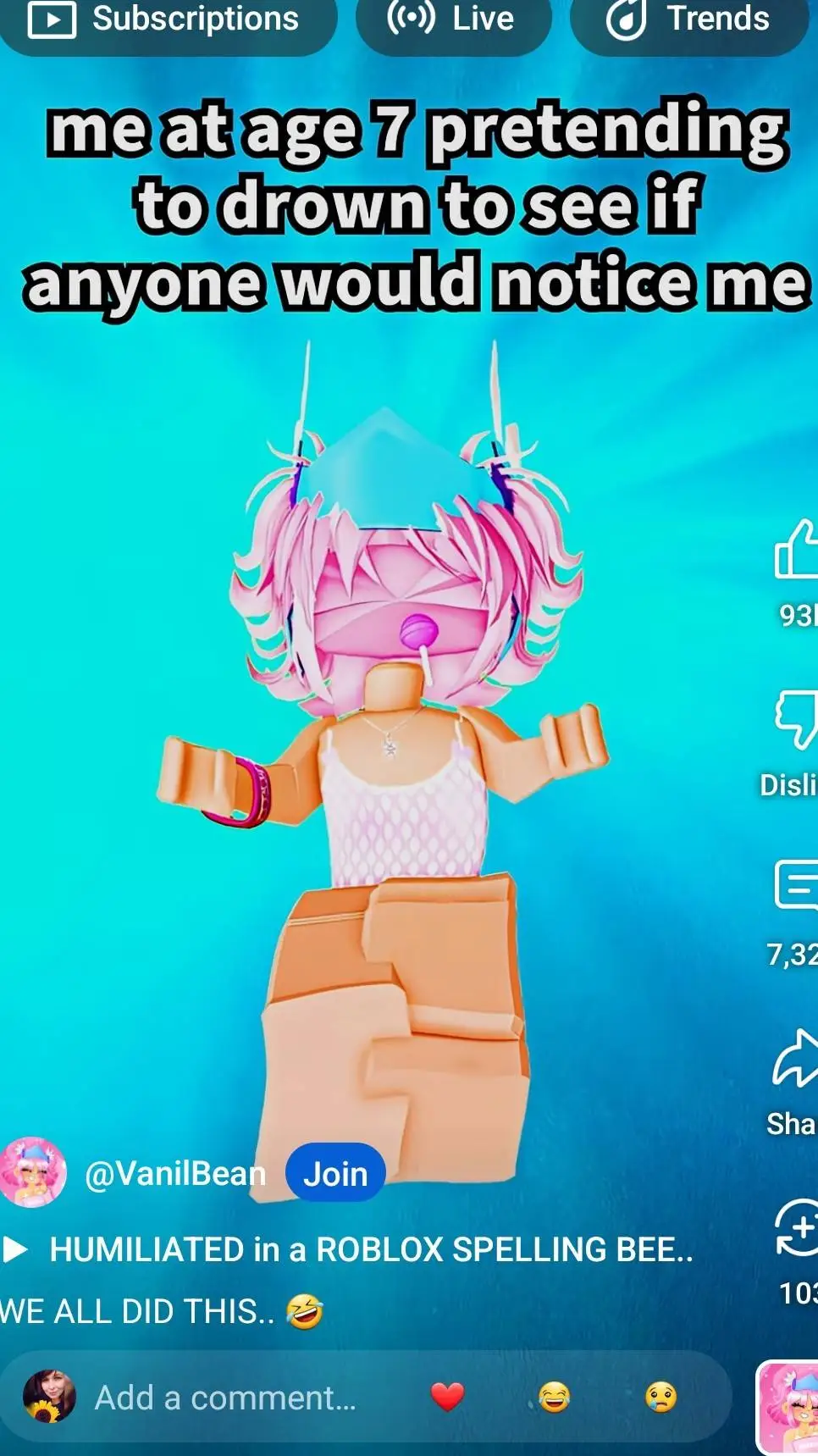 ai character: vani's pool party background