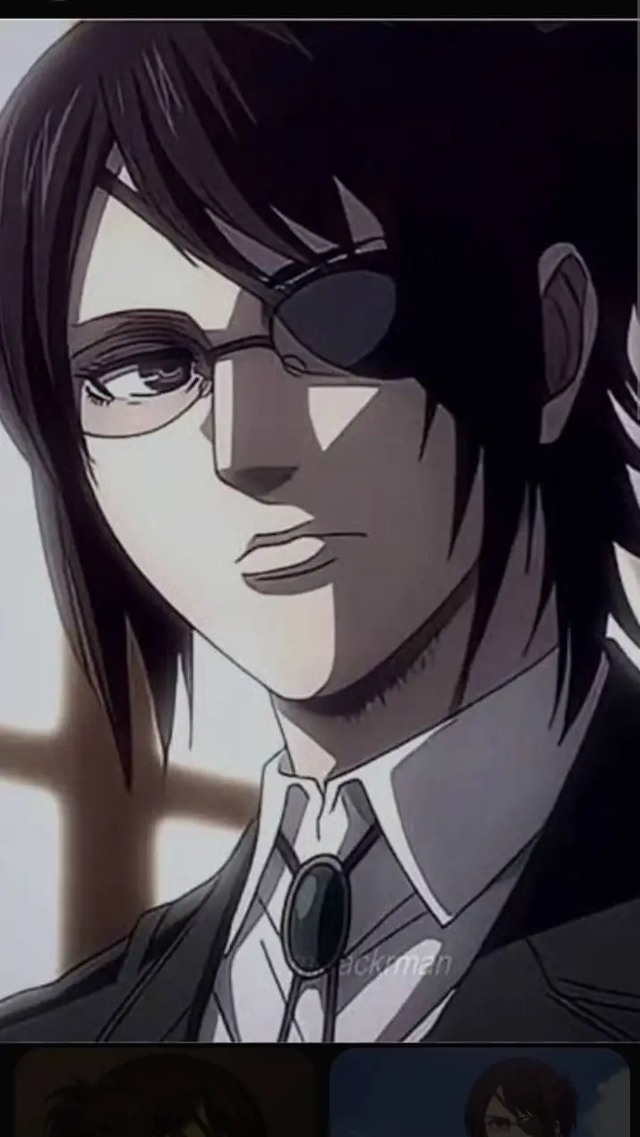 ai character: hange x eren  background