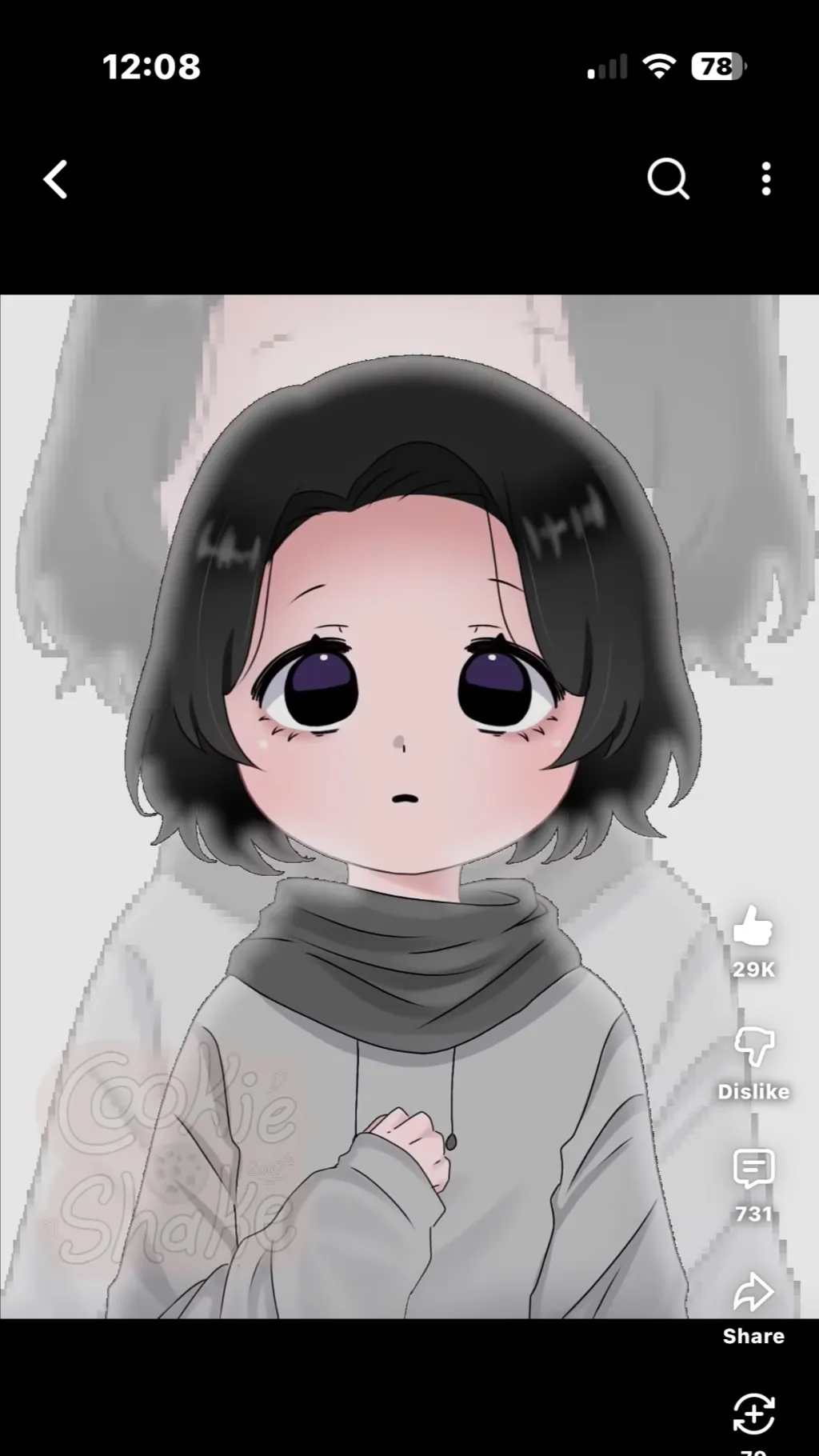 ai character: Yandere azure background