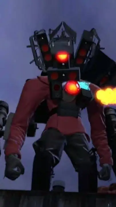 ai character: Titan speaker man  background